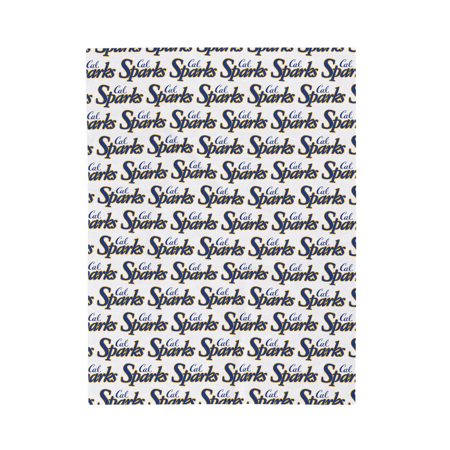 White Cal Sparks Velveteen Plush Blanket