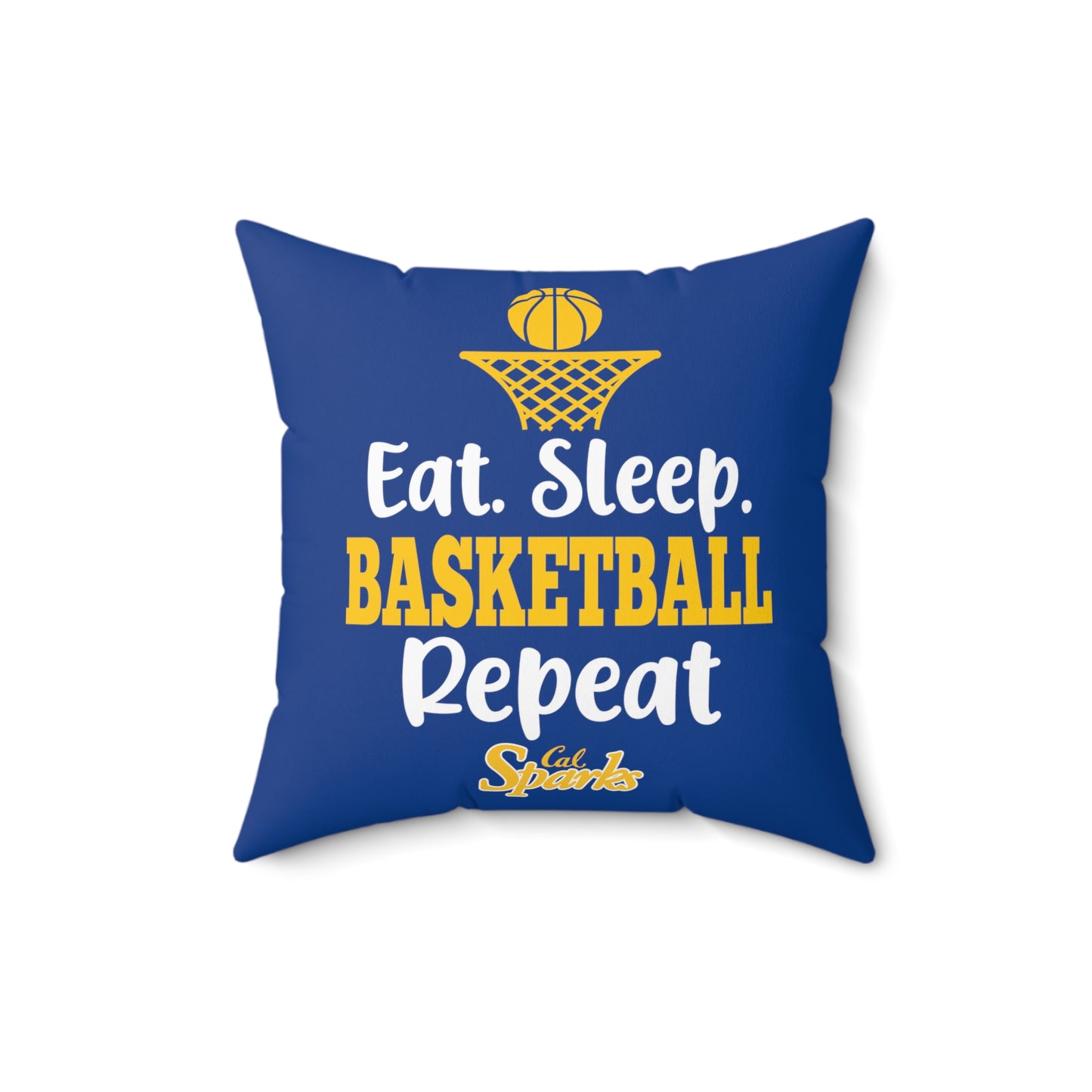 Eat Sleep Basketball Repeat Spun Polyester Square Pillow