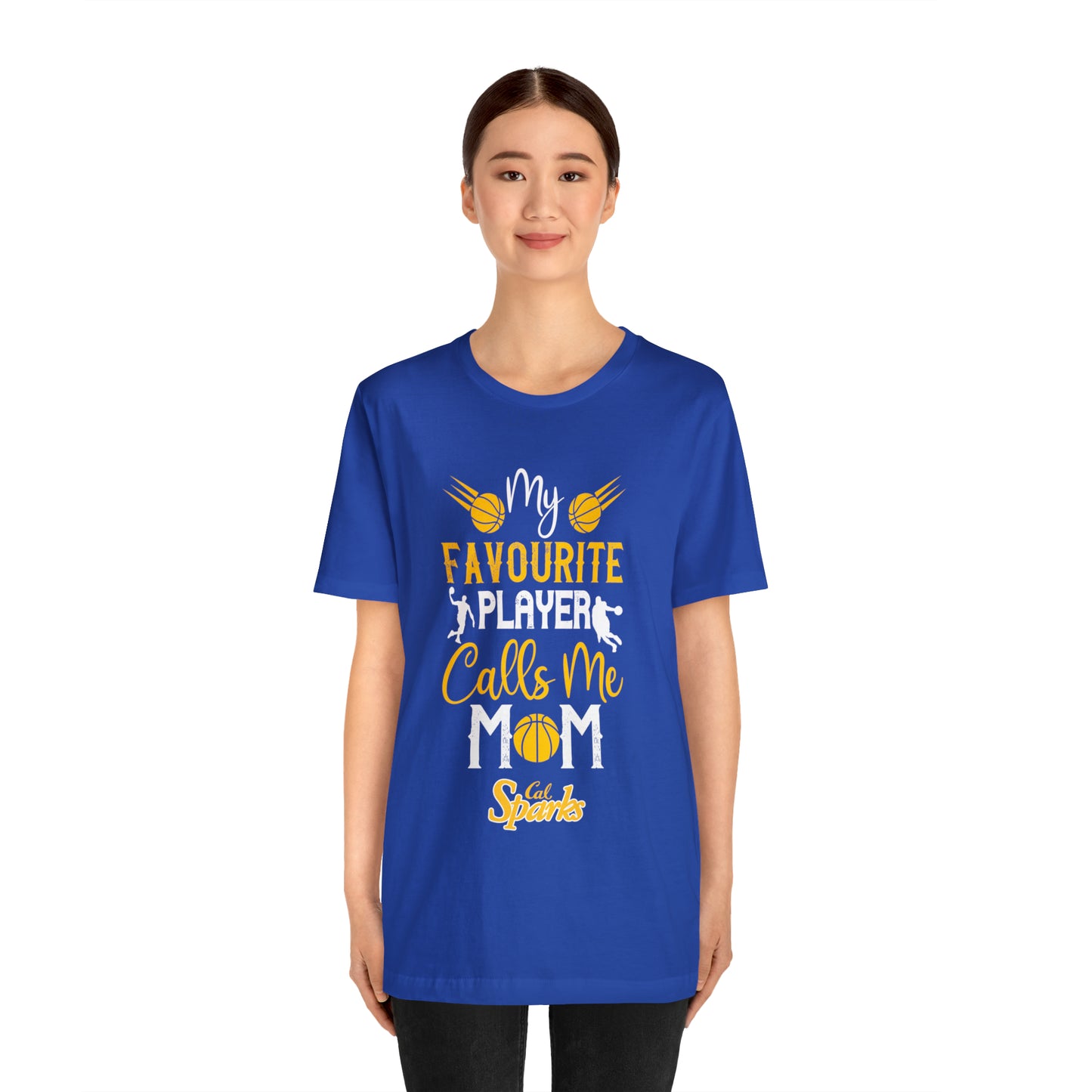 My Favorite Player Calls Me Mom, Unisex Jersey Short Sleeve Tee