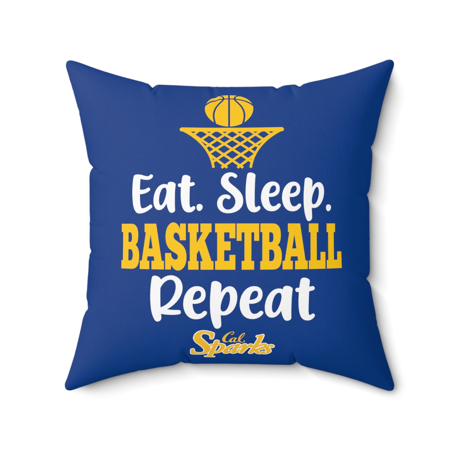 Eat Sleep Basketball Repeat Spun Polyester Square Pillow