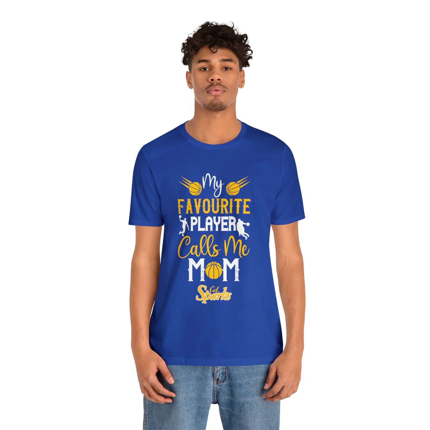 My Favorite Player Calls Me Mom, Unisex Jersey Short Sleeve Tee