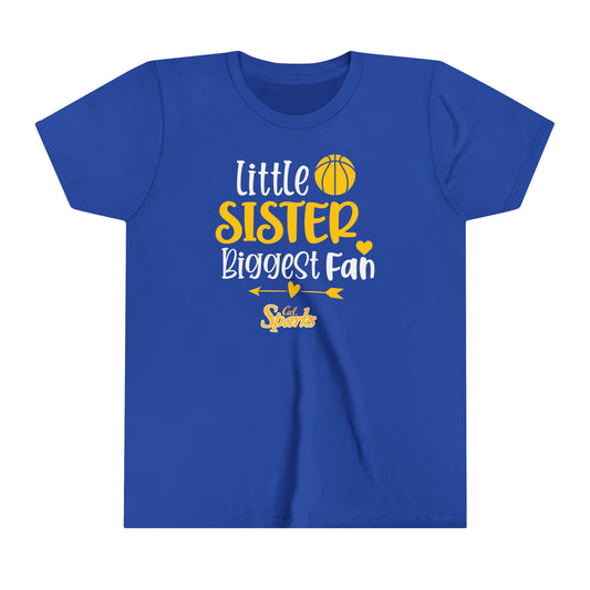 Little Sister Biggest Fan, Youth Short Sleeve Tee