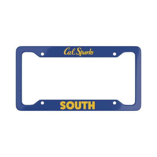 Blue Cal Sparks South, License Plate Frame