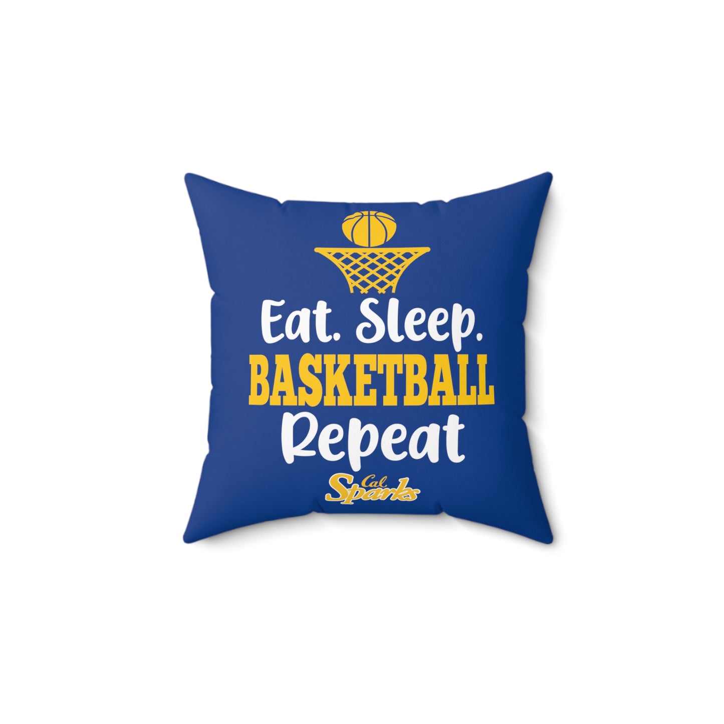 Eat Sleep Basketball Repeat Spun Polyester Square Pillow