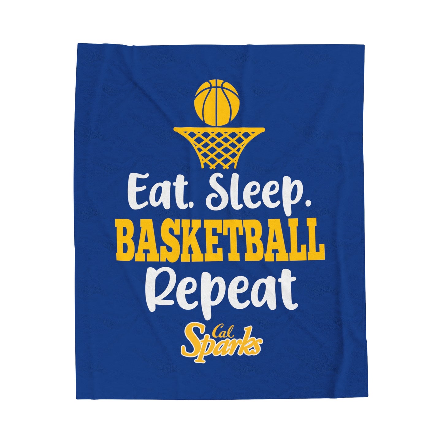 Eat, Sleep, Basketball, Repeat Velveteen Plush Blanket