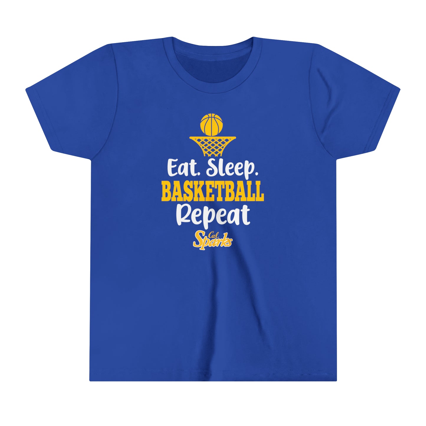 Eat, Sleep, Basketball, Repeat, Youth Short Sleeve Tee