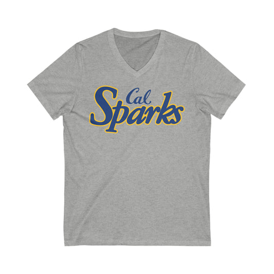Cal Sparks, Unisex Jersey Short Sleeve V-Neck Tee